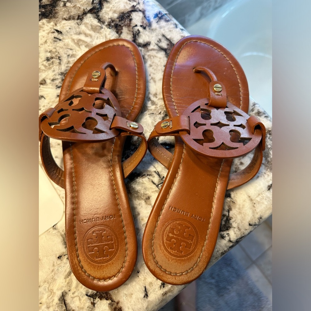 Tory Burch Brown Miller Sandals